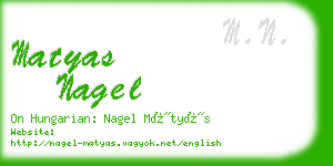 matyas nagel business card